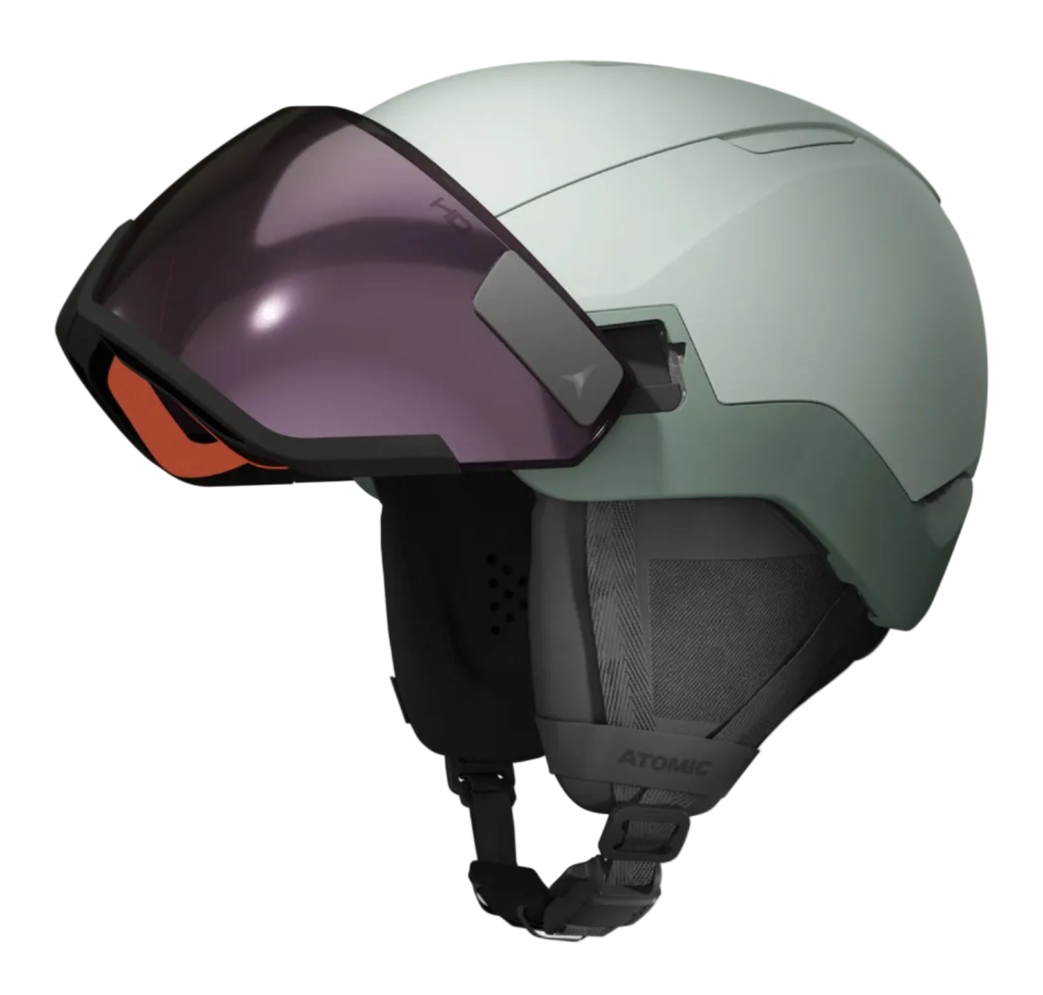 ATOMIC REVENT GT AMID VISOR HD slidinėjimo šalmas su skydeliu – šviesiai žalias