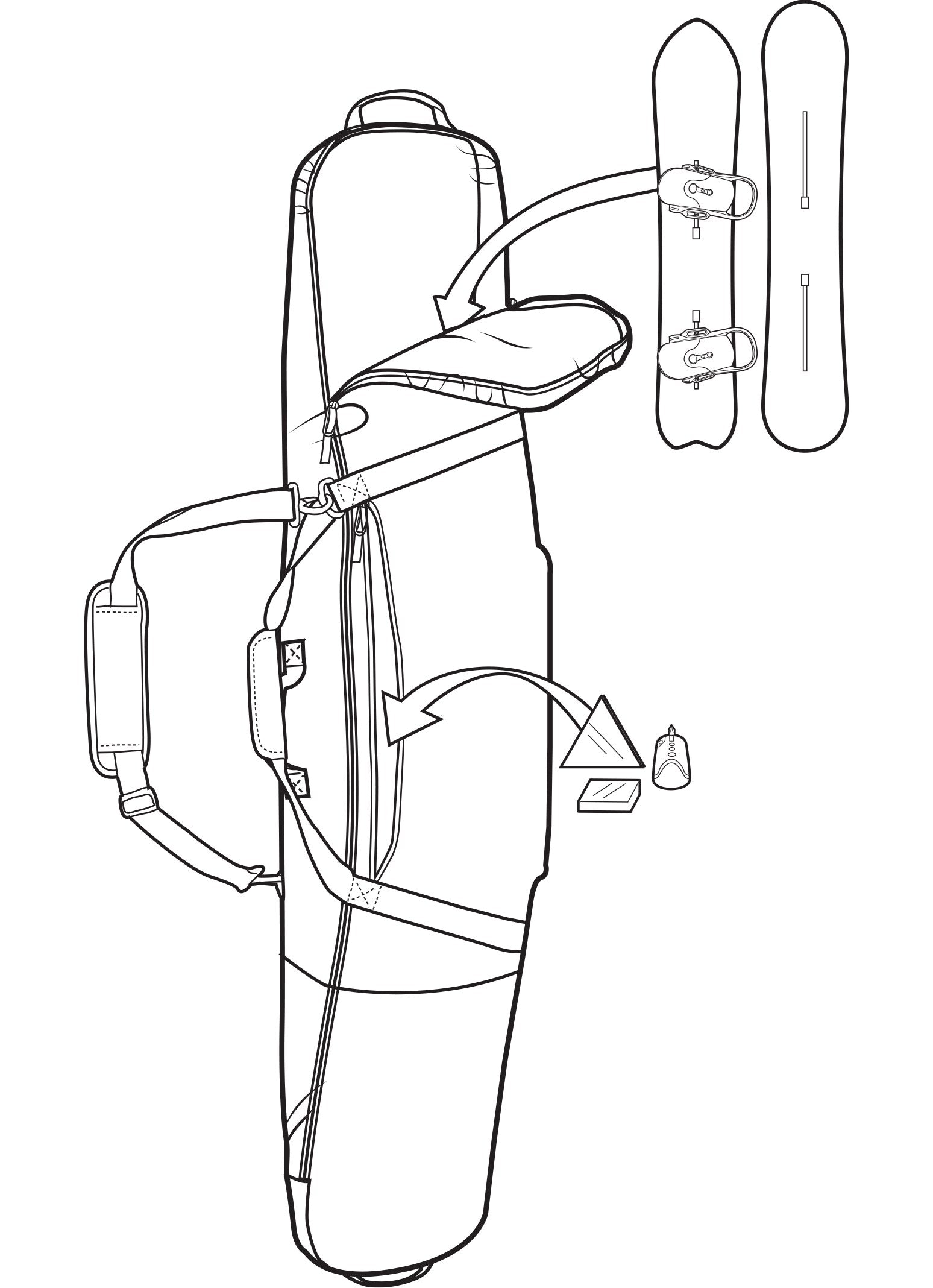 BURTON GIG BAG snowboard bag - graffiti camo