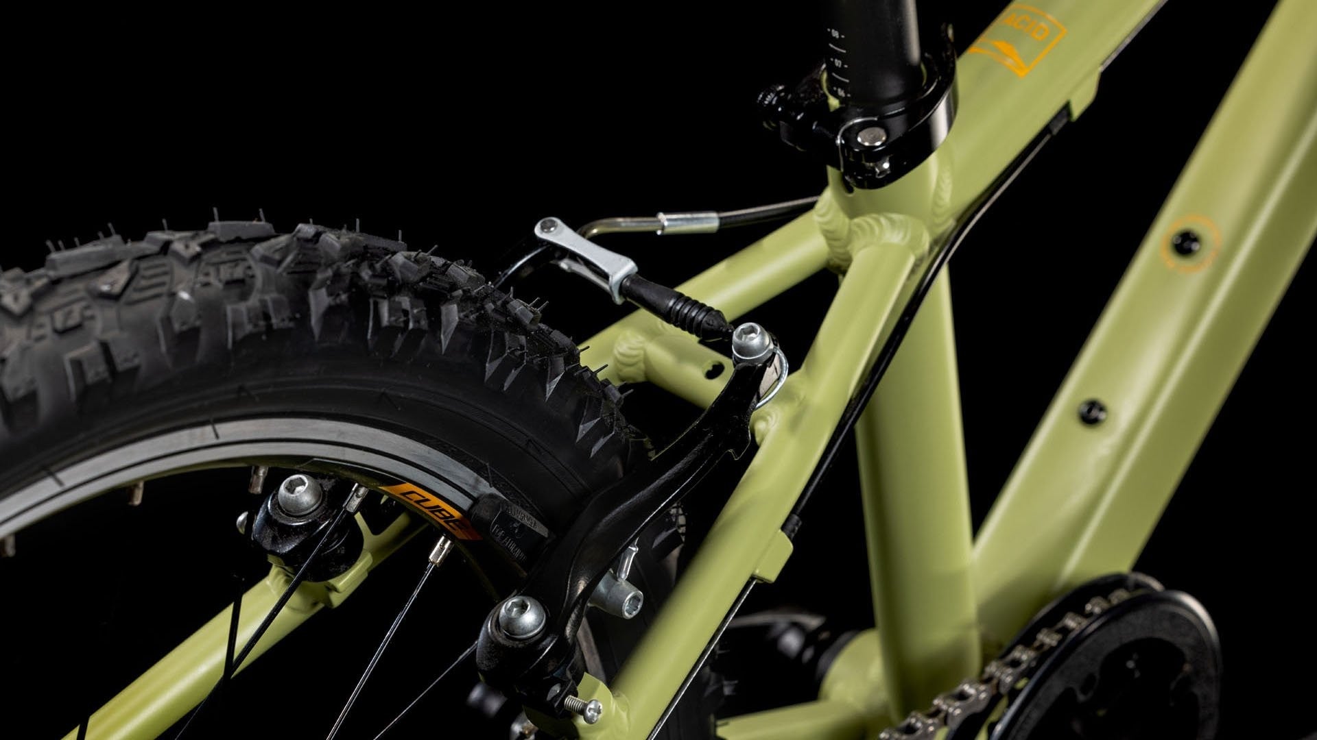 CUBE ACID 200 children bicycle - lightolive/orange