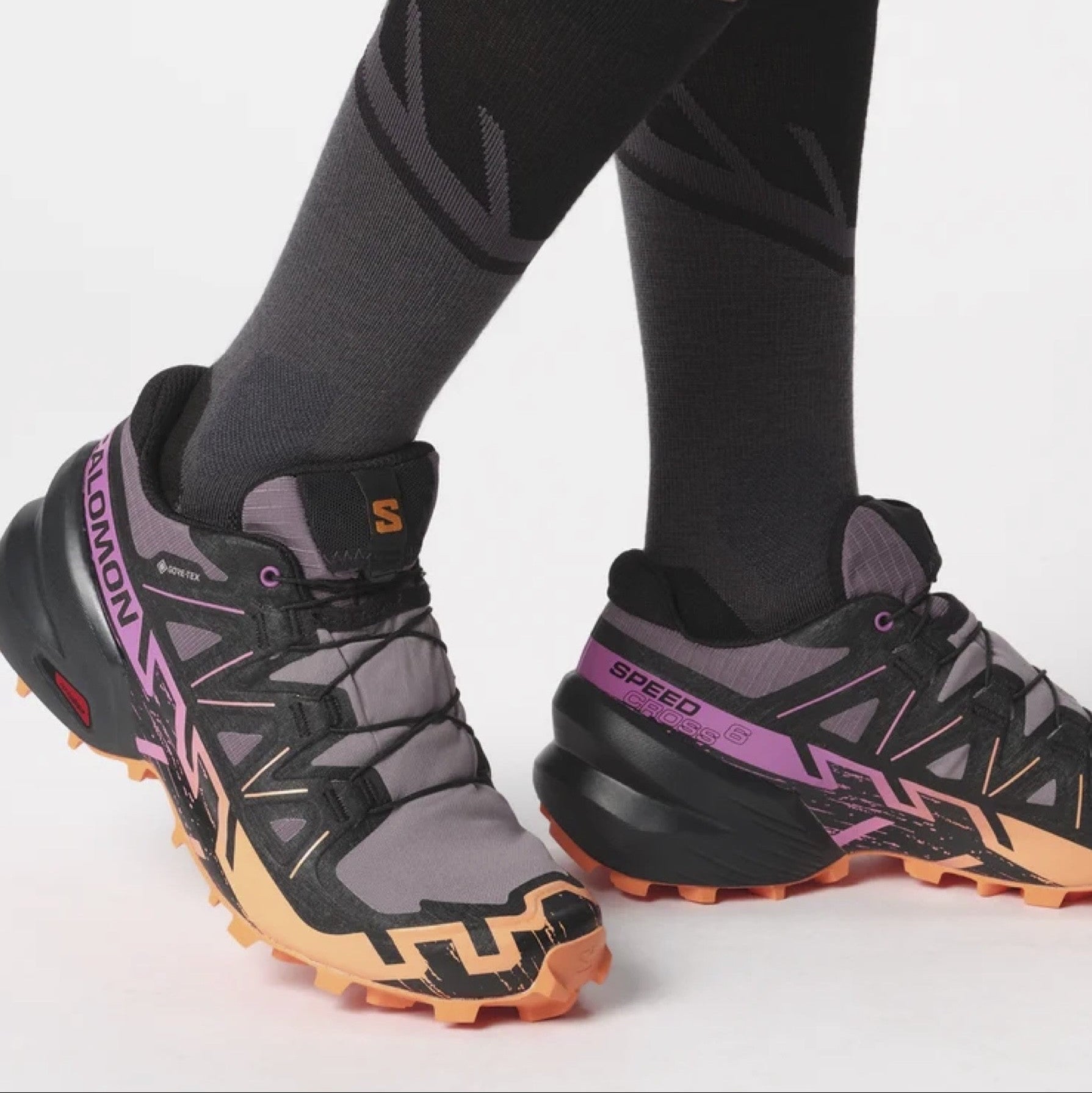 SALOMON SPEEDCROSS 6 GORE-TEX W taku skriešanas apavi - violeta/oranža