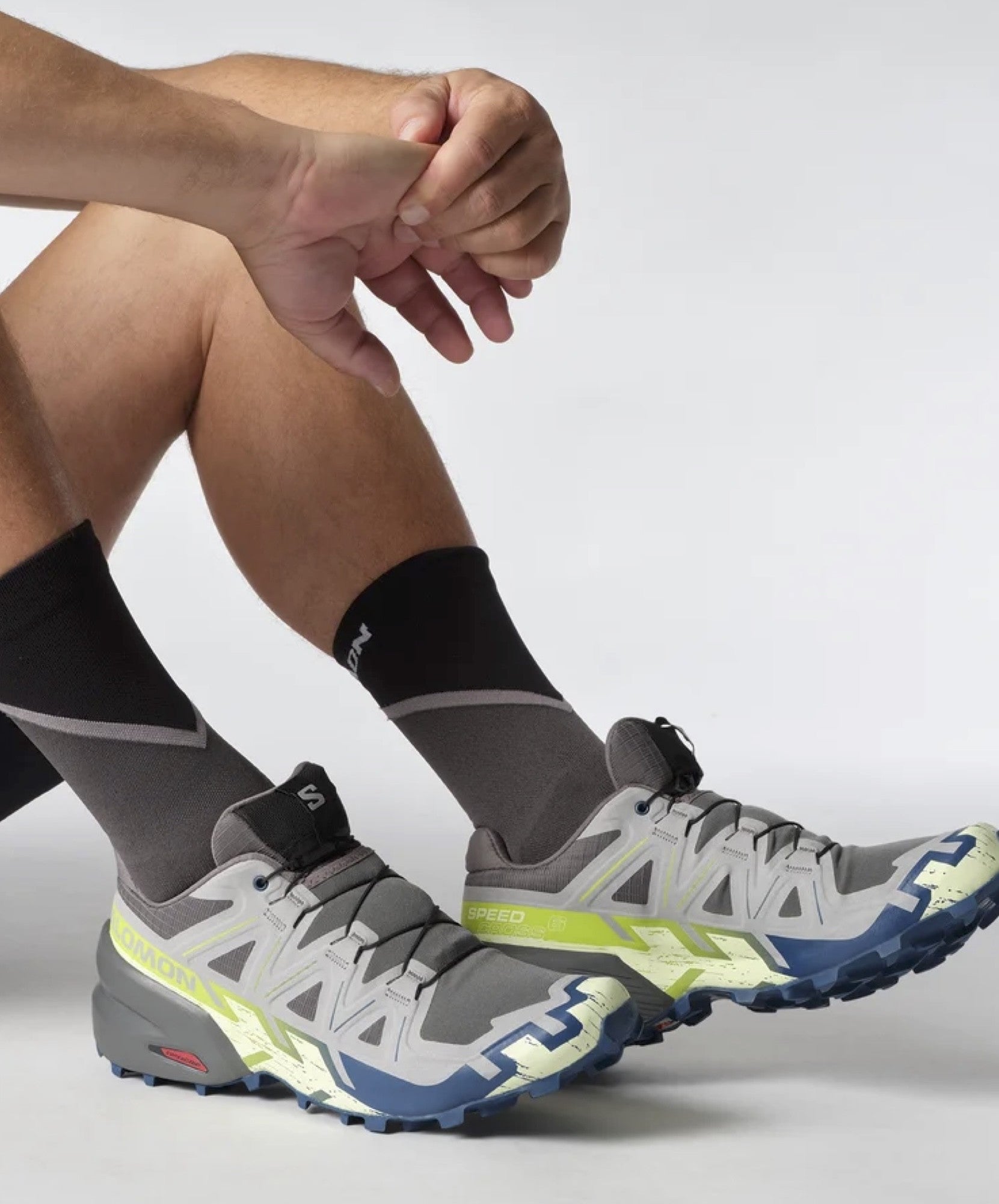 SALOMON SPEEDCROSS 6 taku skriešanas apavi - pelēka/zaļa