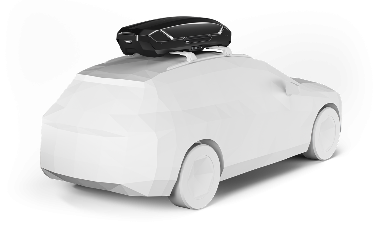 THULE MOTION 3 SPORT automobilio stogo bagažinė – blizgi juoda