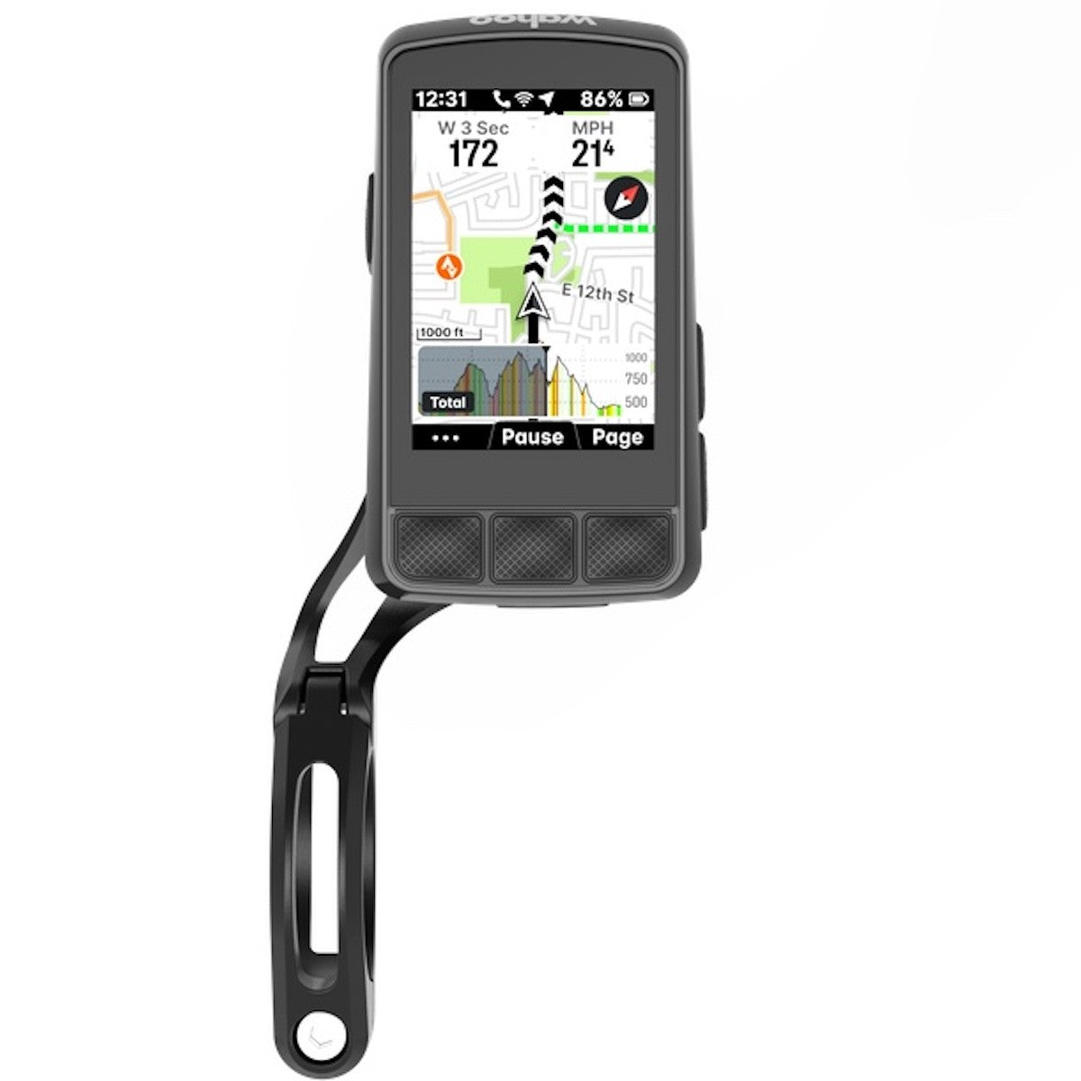 WAHOO ELEMNT ROAM 3 & BOLT 3 mount - out front
