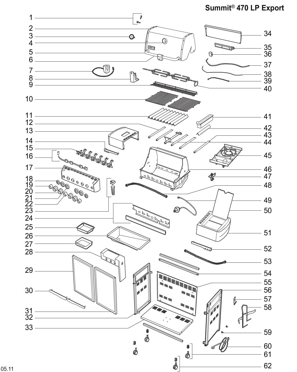 WEBER Bedienknopf für Summit, 91540 (2 Stück)