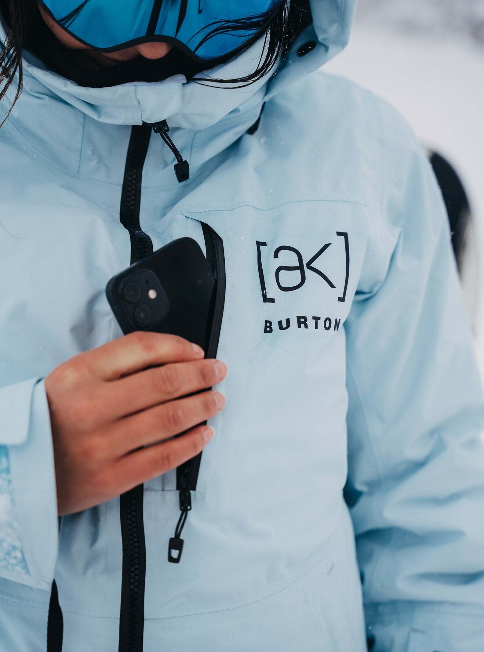 BURTON WMS AK FLARE GORE‑TEX down jacket - ballad blue