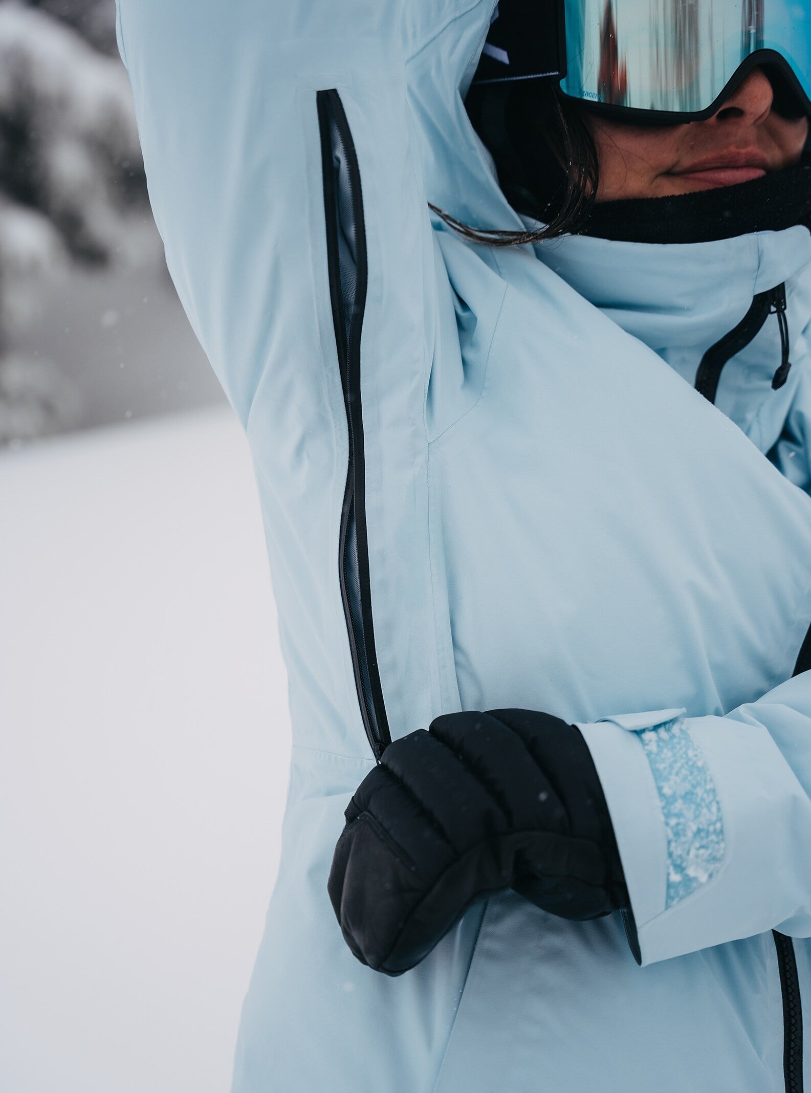 BURTON WMS AK FLARE GORE‑TEX down jacket - ballad blue