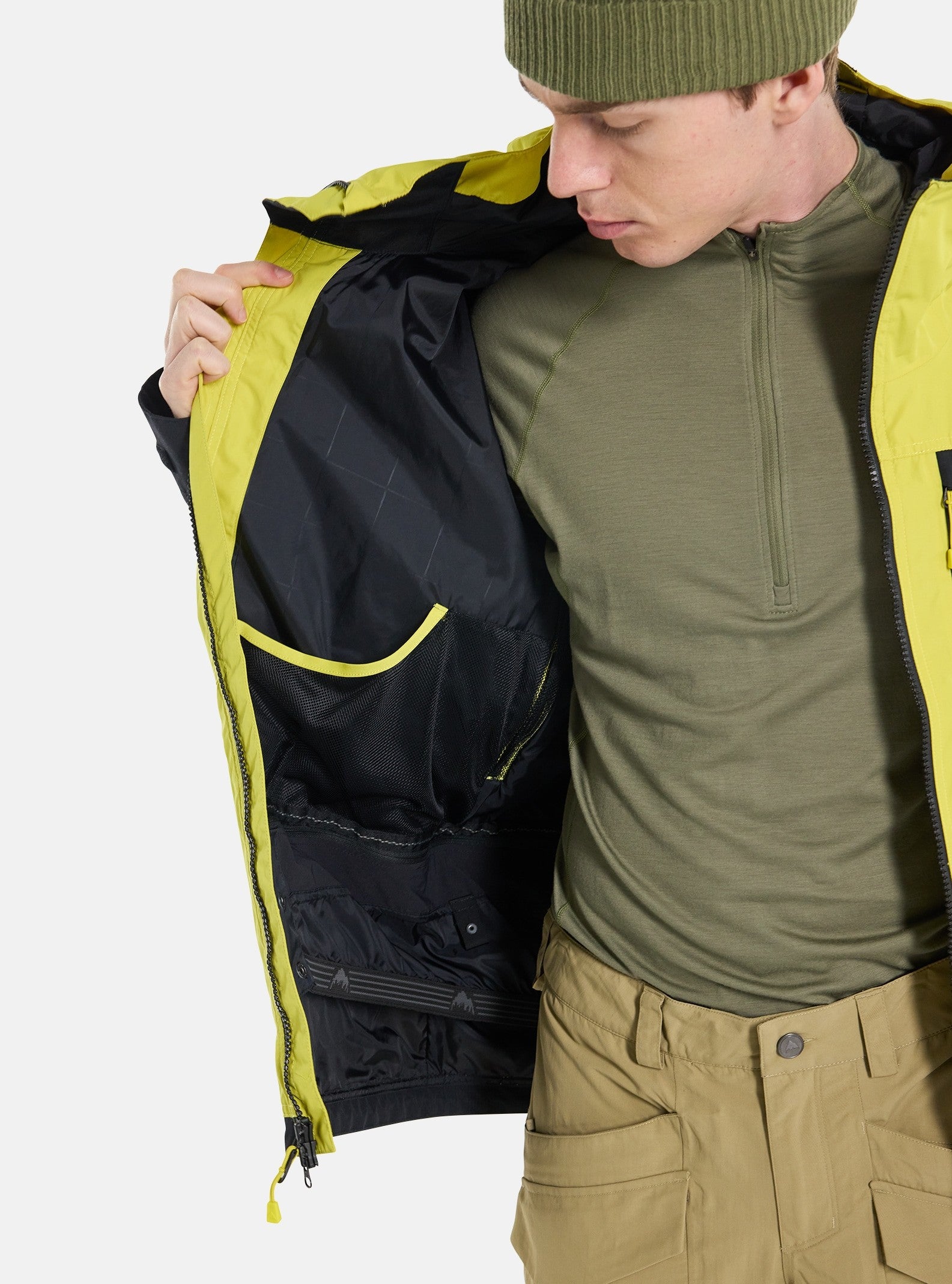 BURTON FROSTNER jacket - sulfur/true black