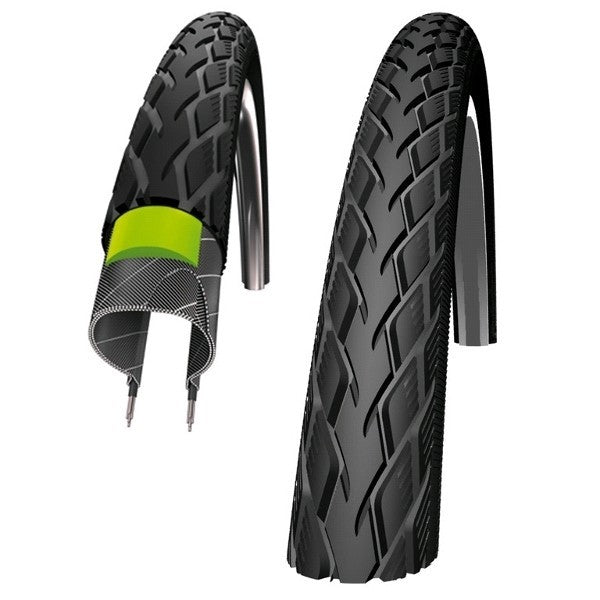 SCHWALBE MARATHON 28" tire - GreenGuard I ADDIX I BLack+Reflex