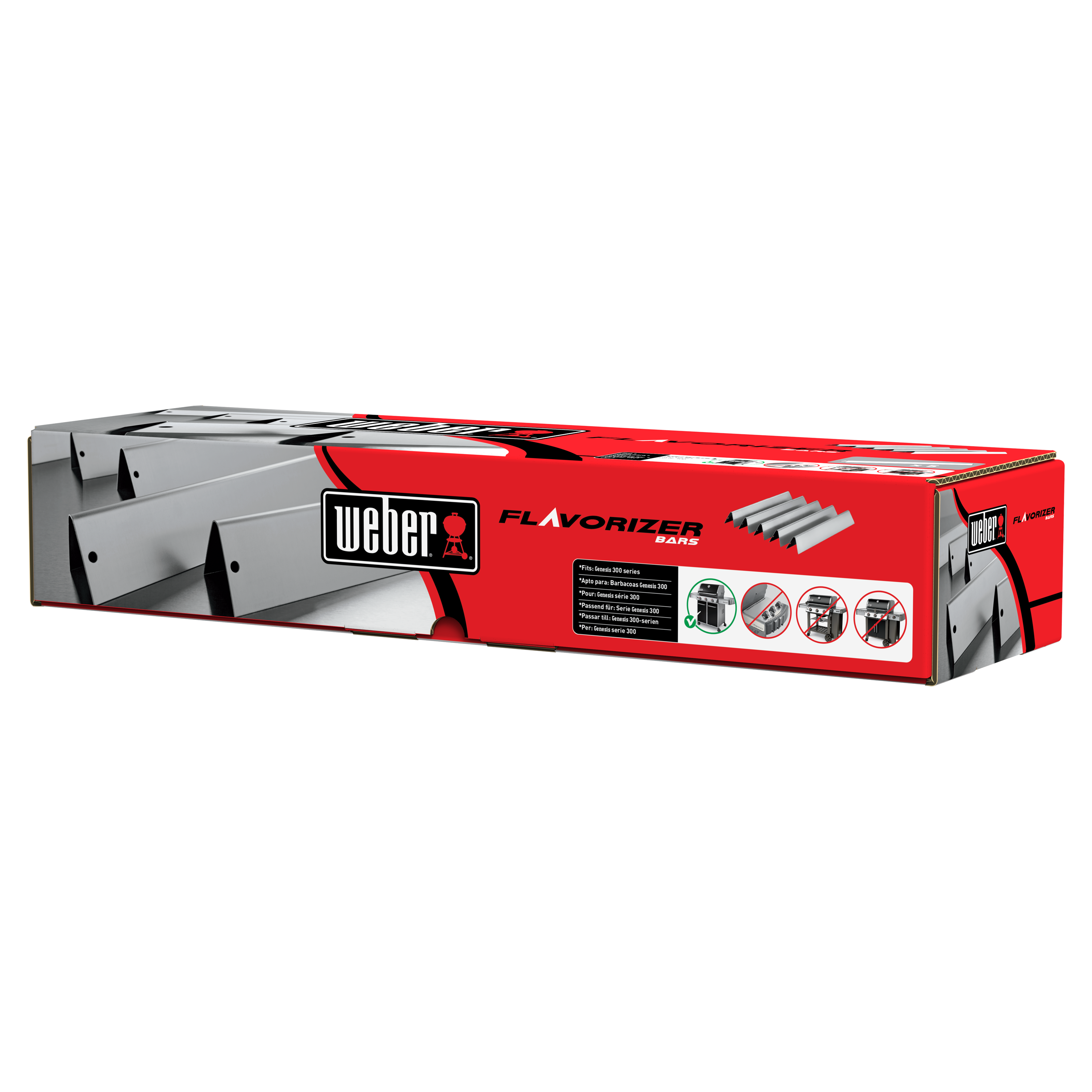 WEBER Flavorizer Bars für Genesis Grills 2011–2016, Edelstahl, 5 Stück, 7620