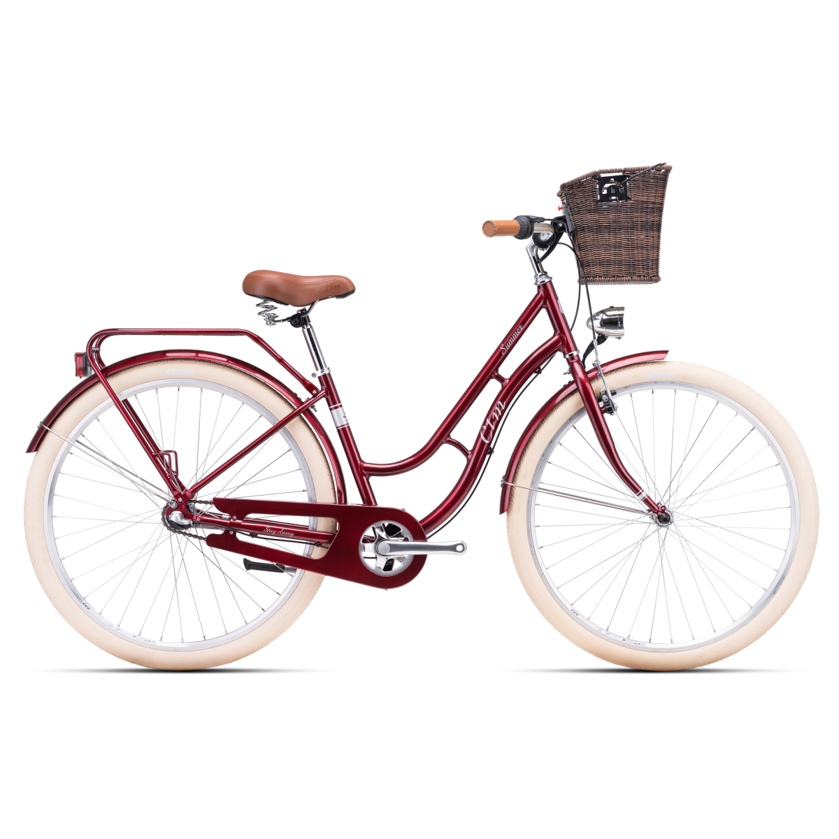 CTM SUMMER CITY 28" women's bike - burgundy pearl / silver