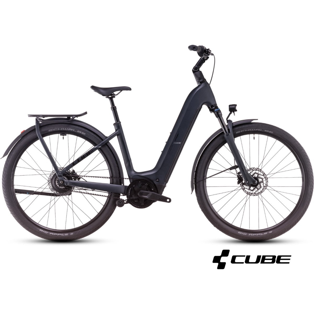 CUBE KATHMANDU HYBRID COMFORT PRO 800 28 elektrijalgratas – night´n´chrome