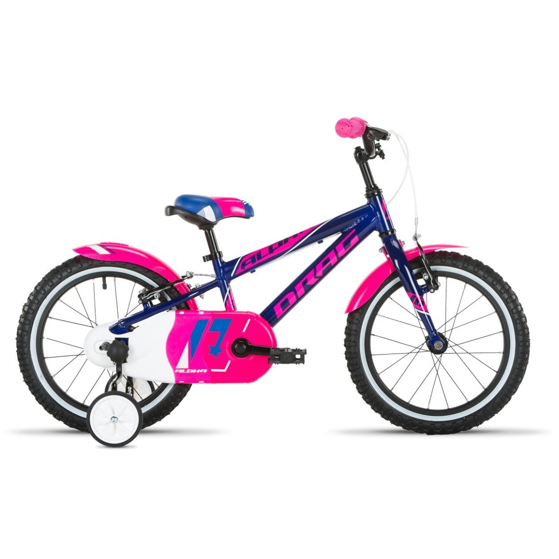 DRAG ALPHA 16" laste jalgratas – sinine / roosa
